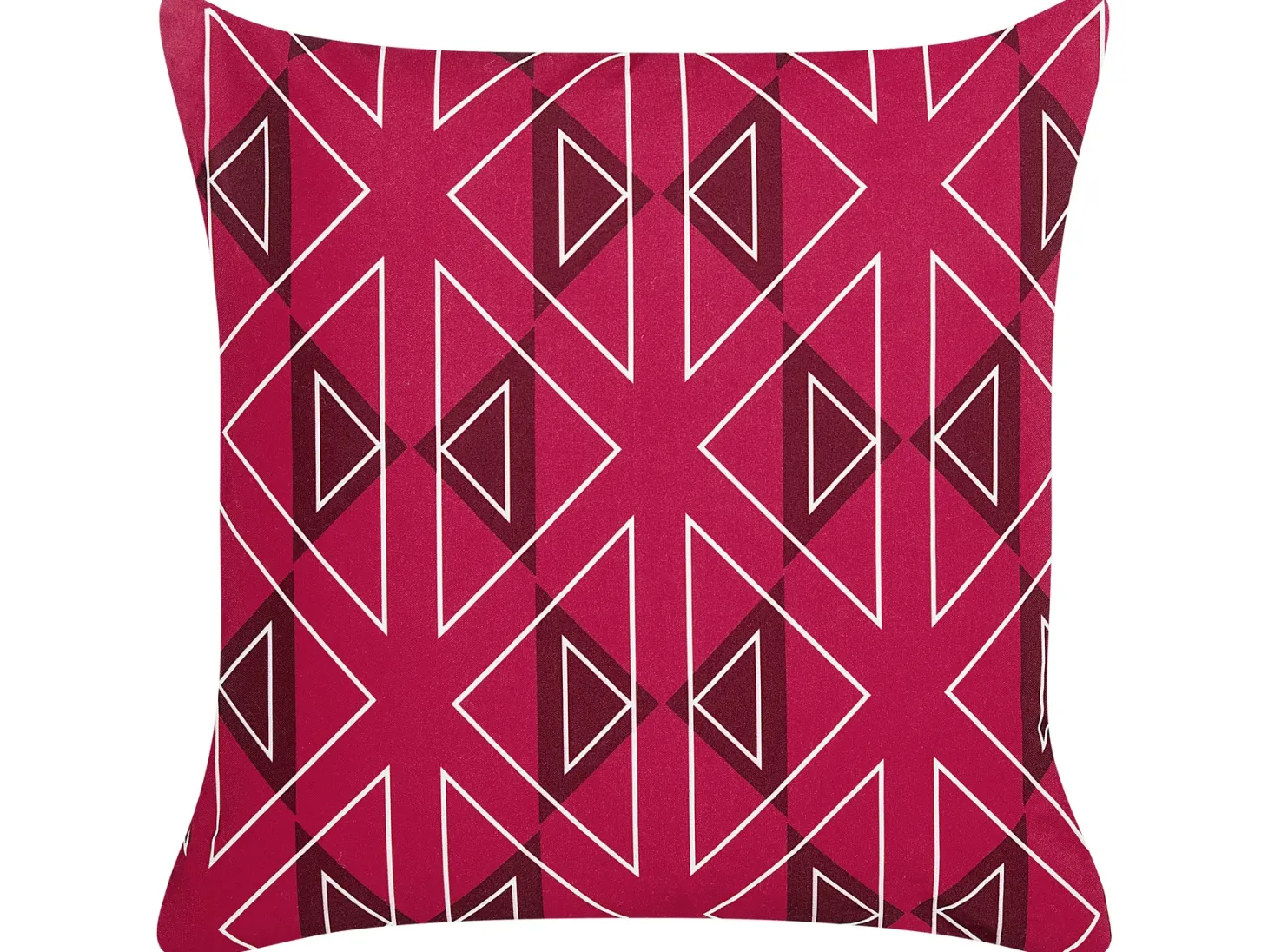 Zestaw 2 poduszek ogrodowych MEZZANO Wzór geometryczny 45 x 45 cm Różowy