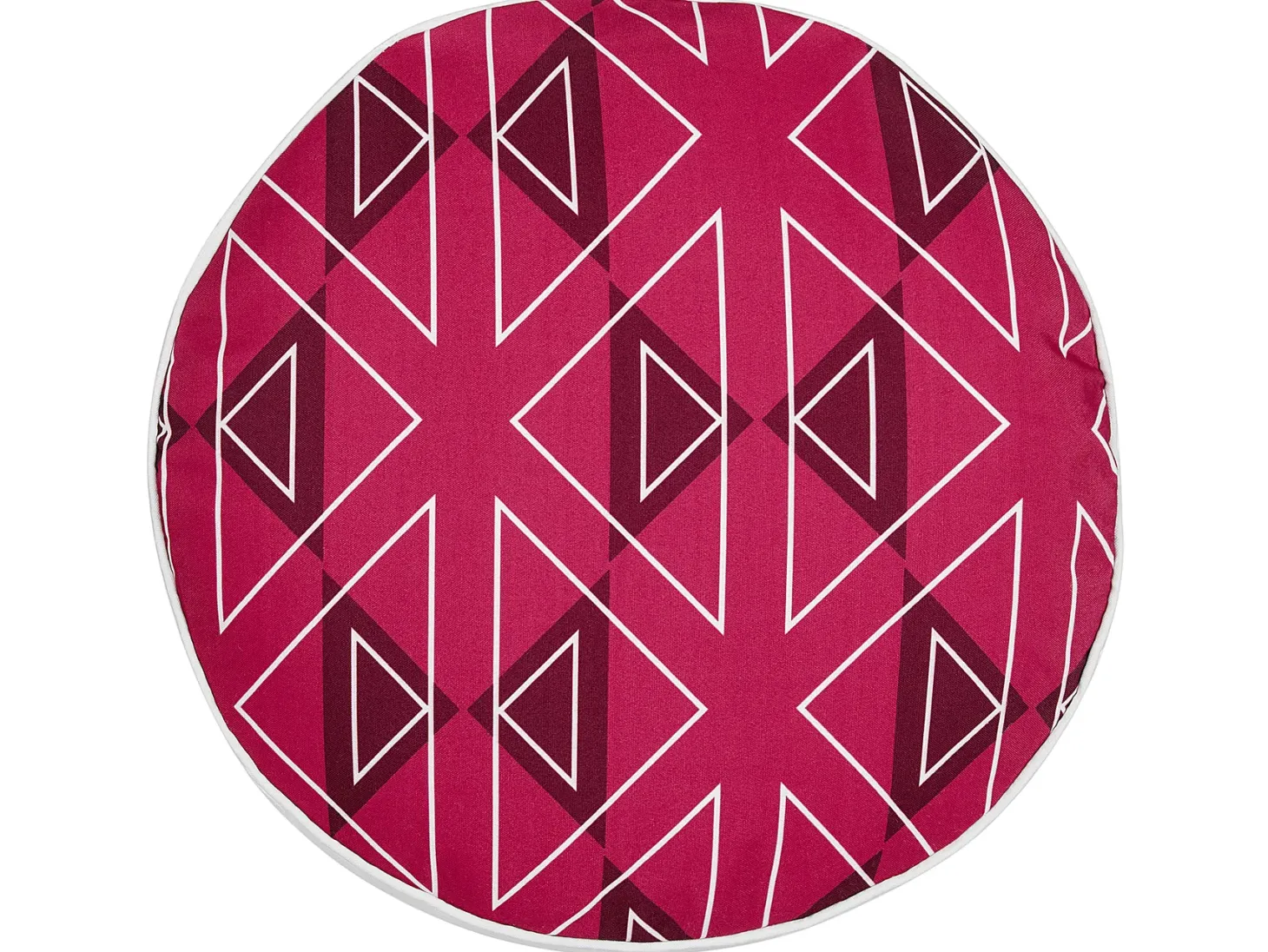Zestaw 2 poduszek ogrodowych MEZZANO Wzór geometryczny 40 x 40 cm Różowy