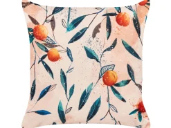 Zestaw 2 poduszek ogrodowych PIALPETTA Wzór roślinny 45 x 45 cm Pomarańczowy