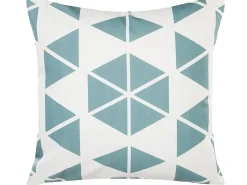 Zestaw 2 poduszek ogrodowych RIGOSA Wzór geometryczny 45 x 45 cm Błękitny