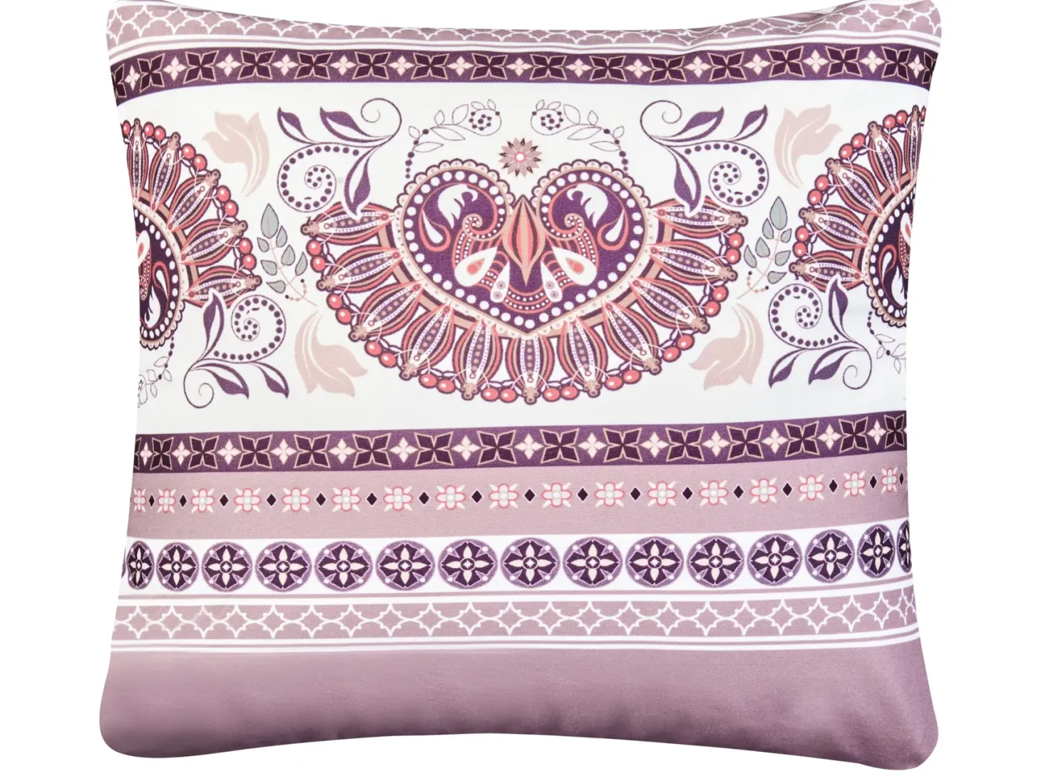 Zestaw 2 poduszek ogrodowych TVISTA Wzór orientalny 45 x 45 cm Purpurowy