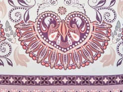 Zestaw 2 poduszek ogrodowych TVISTA Wzór orientalny 45 x 45 cm Purpurowy