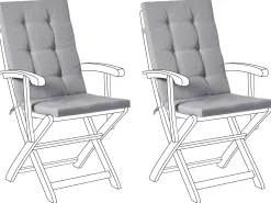 Zestaw 2 poduszek siedziskowych/oparciowych MAUI PREMIUM Jasnoszary