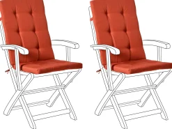 Zestaw 2 poduszek siedziskowych/oparciowych MAUI PREMIUM Czerwony