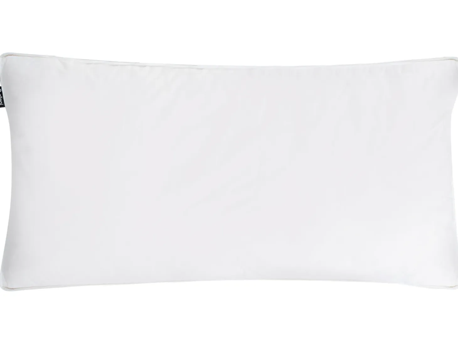 Zestaw 2 poduszek VIHREN Niska Kacze pióra i puch 40 x 80 cm Biały