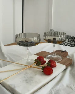 Zestaw 4 pucharków do szampana QUARTZ 170 ml Szary