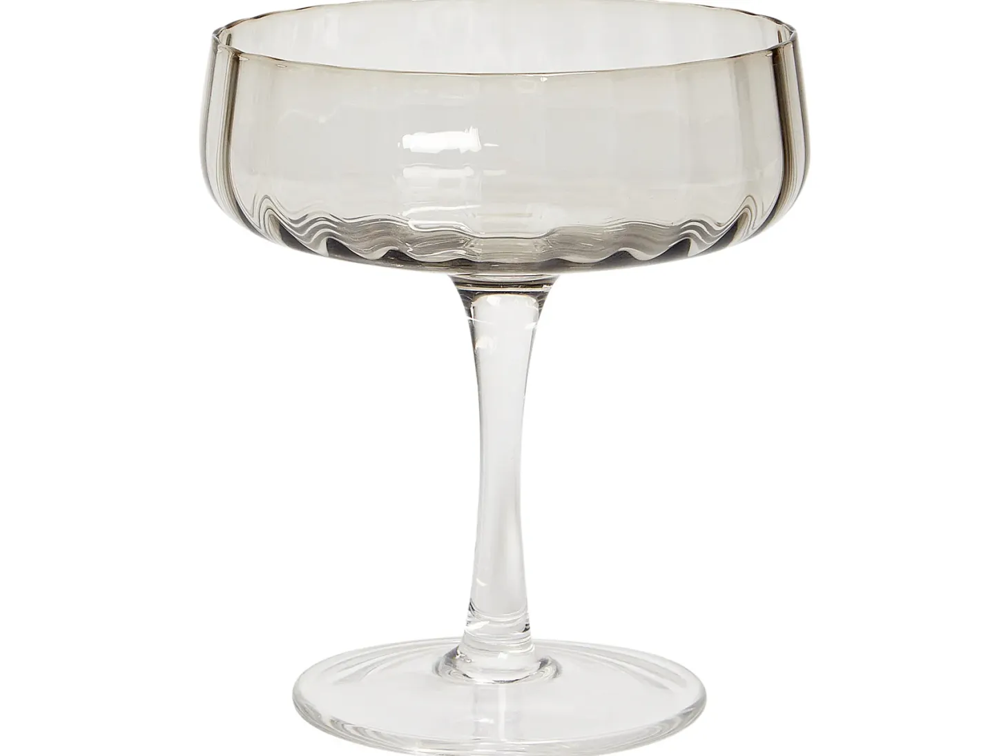 Zestaw 4 pucharków do szampana QUARTZ 170 ml Szary