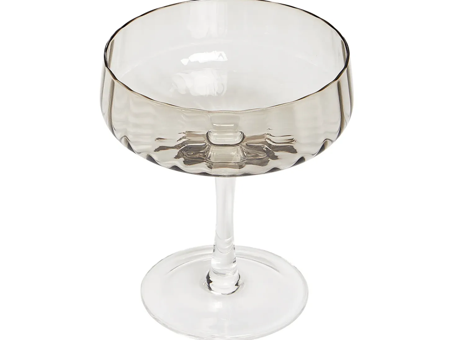 Zestaw 4 pucharków do szampana QUARTZ 170 ml Szary