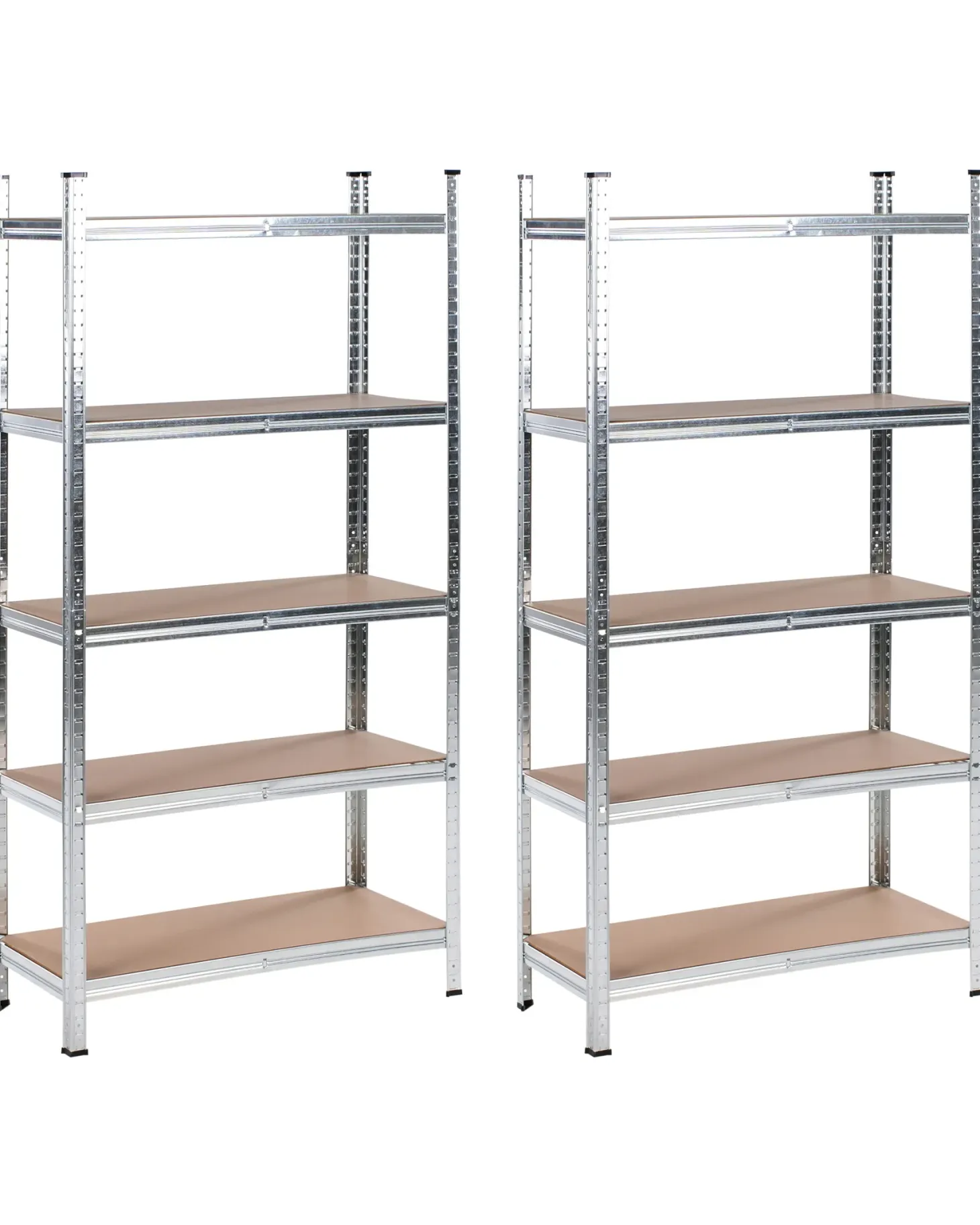 Zestaw 2 regałów magazynowych XITTA Metal 180 cm 90 cm Srebrny