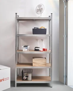 Zestaw 2 regałów magazynowych XITTA Metal 180 cm 90 cm Srebrny