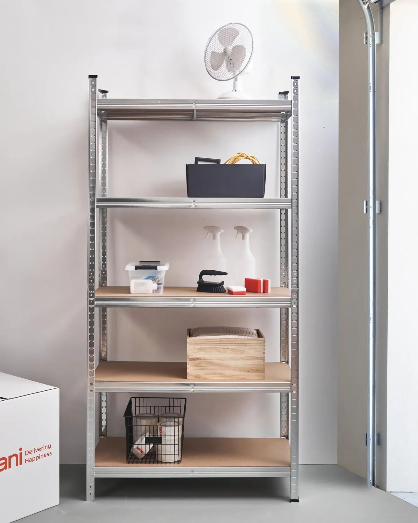 Zestaw 2 regałów magazynowych XITTA Metal 180 cm 90 cm Srebrny