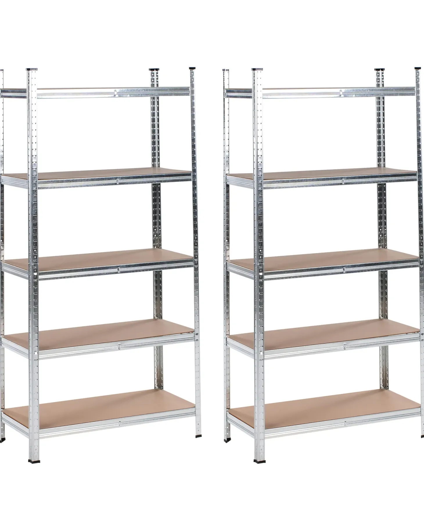 Zestaw 2 regałów magazynowych XITTA Metal 150 cm 75 cm Srebrny