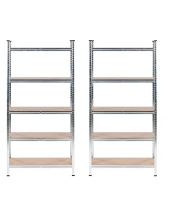 Zestaw 2 regałów magazynowych XITTA Metal 150 cm 75 cm Srebrny