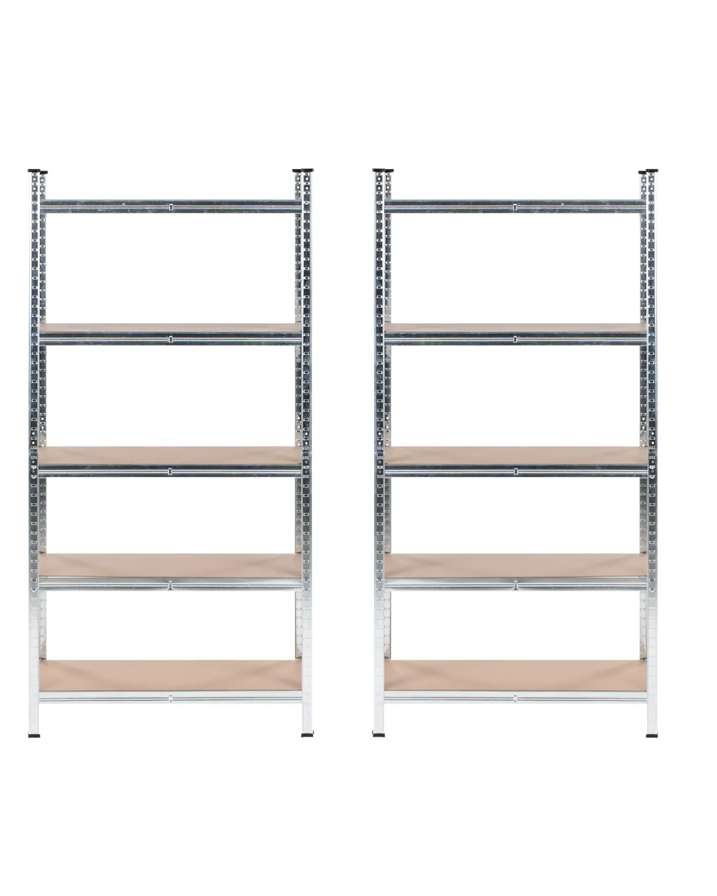 Zestaw 2 regałów magazynowych XITTA Metal 150 cm 75 cm Srebrny