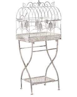 Zestaw 2 regałów z półkami SICILY Metal 122/90 cm 43/37 cm Szary