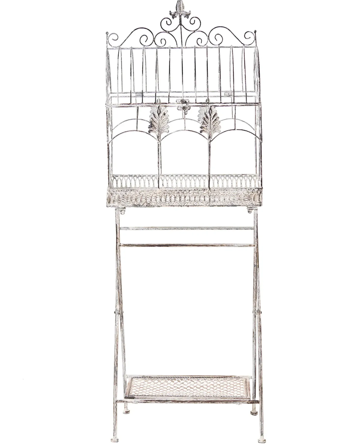 Zestaw 2 regałów z półkami SICILY Metal 122/90 cm 43/37 cm Szary