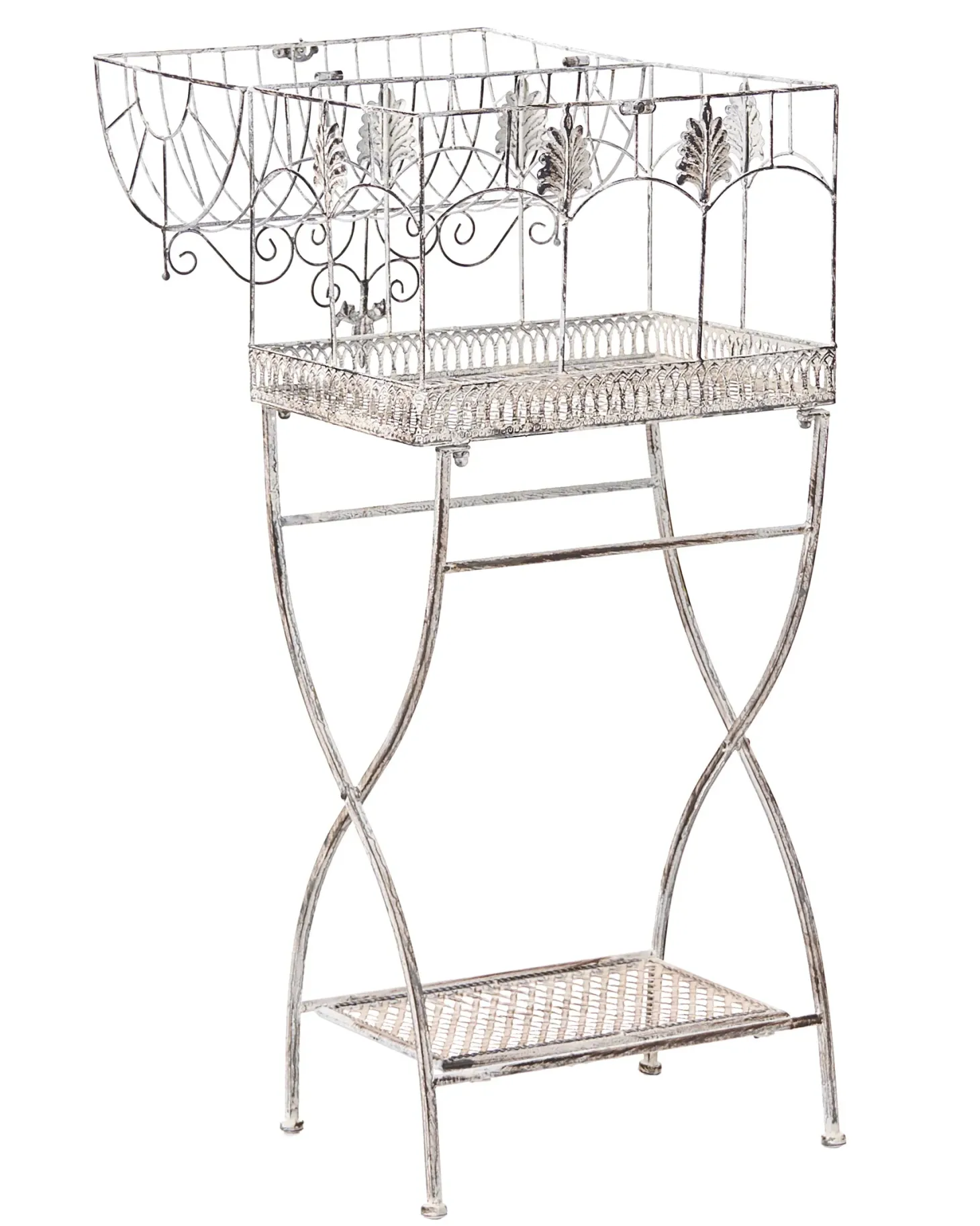 Zestaw 2 regałów z półkami SICILY Metal 122/90 cm 43/37 cm Szary