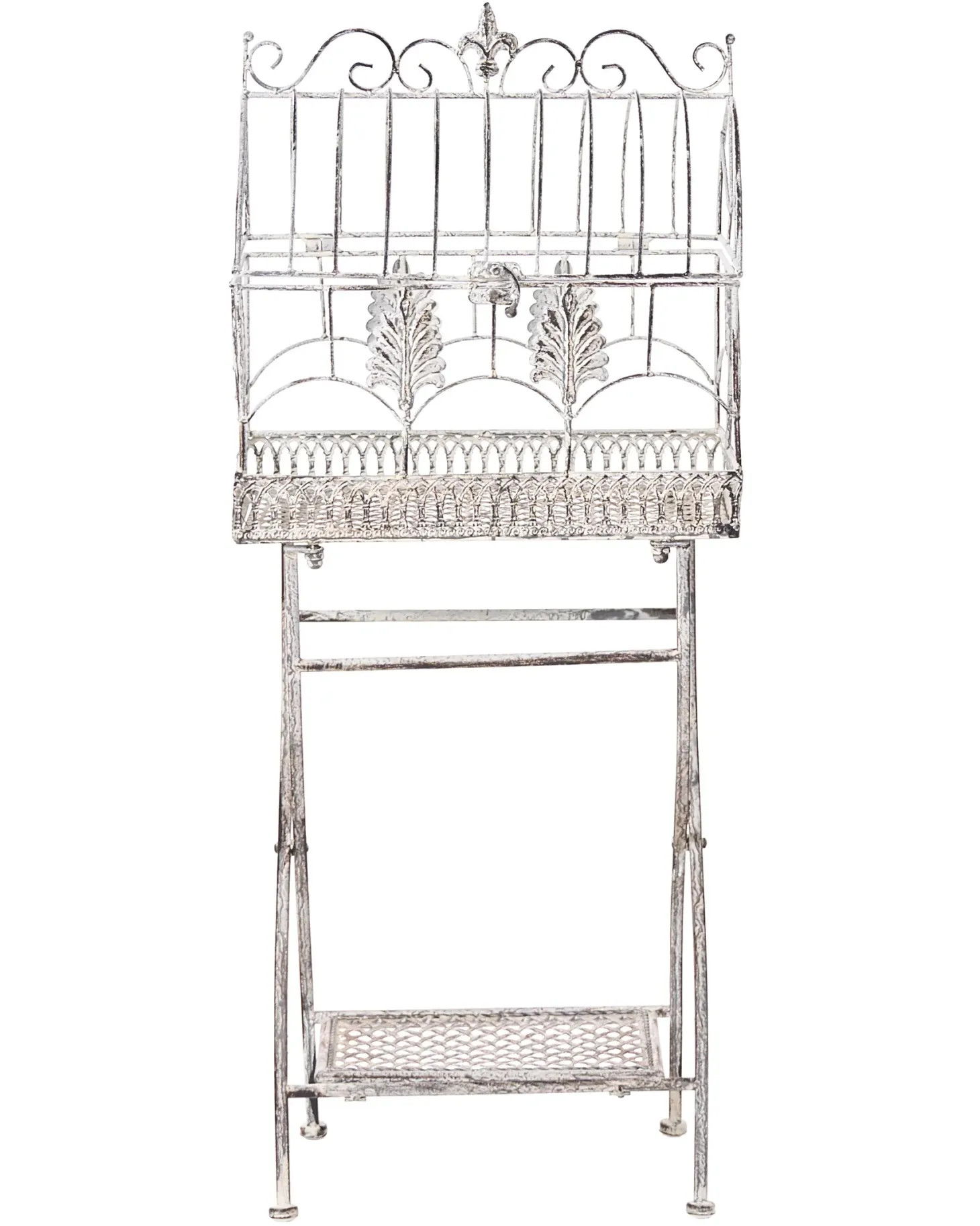 Zestaw 2 regałów z półkami SICILY Metal 122/90 cm 43/37 cm Szary
