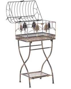 Zestaw 2 regałów z półkami SICILY Metal 122/90 cm 43/37 cm Czarny