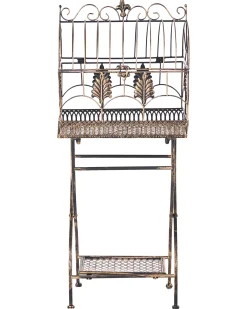 Zestaw 2 regałów z półkami SICILY Metal 122/90 cm 43/37 cm Czarny