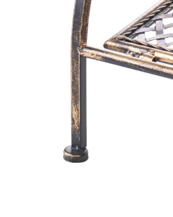 Zestaw 2 regałów z półkami SICILY Metal 122/90 cm 43/37 cm Czarny