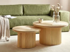 Sale Zestaw 2 stolików kawowych ILIOS Rattan Stoliki Kawowe|Wszystkie Stoły