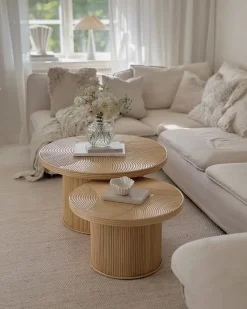 Sale Zestaw 2 stolików kawowych ILIOS Rattan Stoliki Kawowe|Wszystkie Stoły