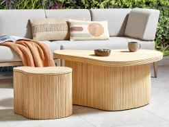Hot Zestaw 2 stolików kawowych SALANTI Rattan ze schowkiem Stoliki Kawowe|Wszystkie Stoły