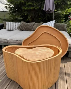 Hot Zestaw 2 stolików kawowych SALANTI Rattan ze schowkiem Stoliki Kawowe|Wszystkie Stoły