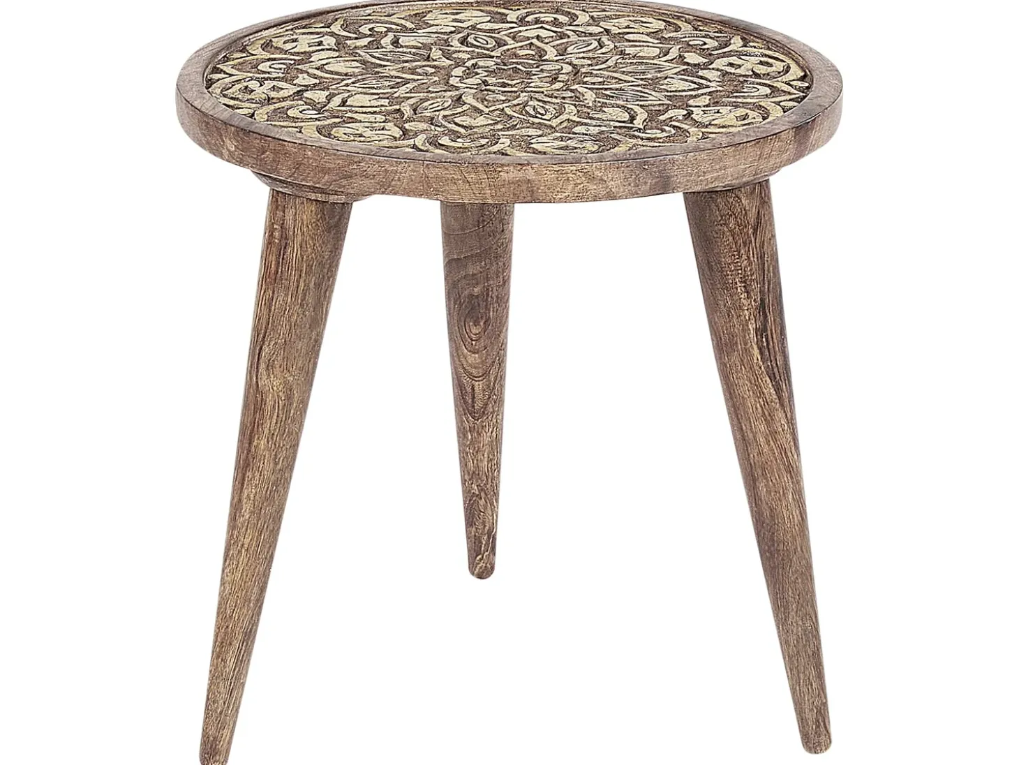 New Zestaw 2 stolików pomocniczych RANJA Drewno mango Brązowy Wszystkie Stoły|Wszystkie Stoły