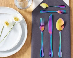 Zestaw sztućców 30 elementów FUSILLI Kolorowy