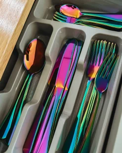 Zestaw sztućców 30 elementów FUSILLI Kolorowy