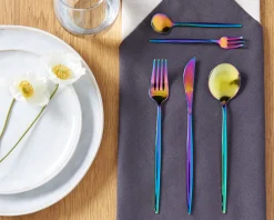 Zestaw sztućców 30 elementów RIGATONI Kolorowy