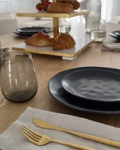 Zestaw sztućców 30 elementów RIGATONI Złoty
