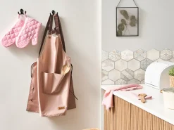 Zestaw tekstyliów kuchennych LACTUCA Różowy