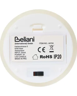 Zestaw 6 świec LED AMOREA 10/15 cm Złamana biel