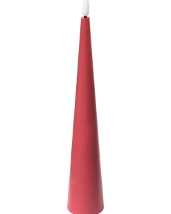 Zestaw 6 świec LED AURUM 28 cm Czerwony