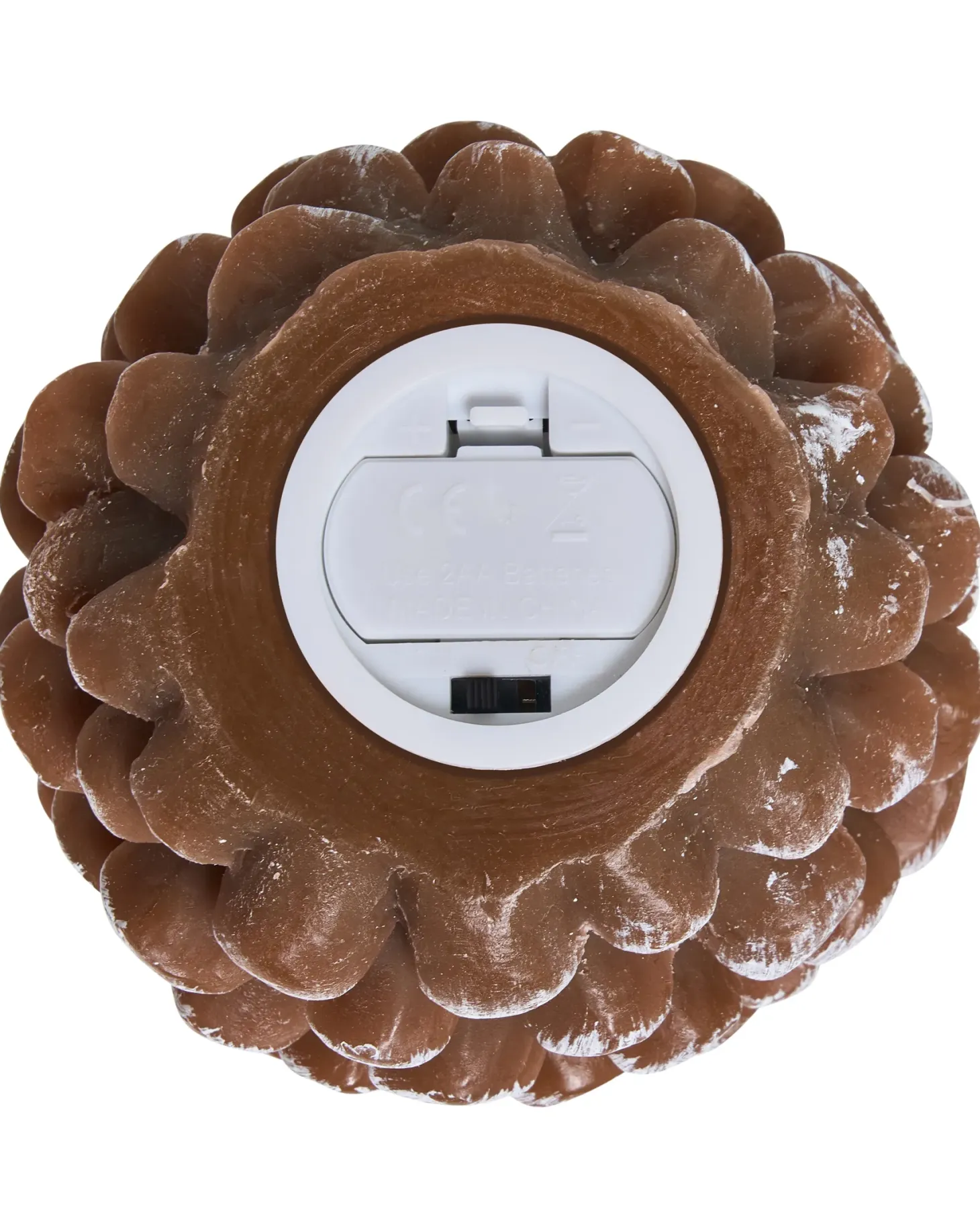 Zestaw 4 świec LED IVRESSE Szyszka 15/12 cm Brązowy