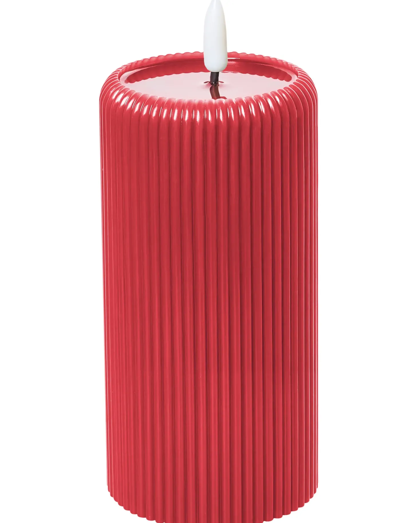 Zestaw 6 świec LED NOISETTE 10/16 cm Czerwony