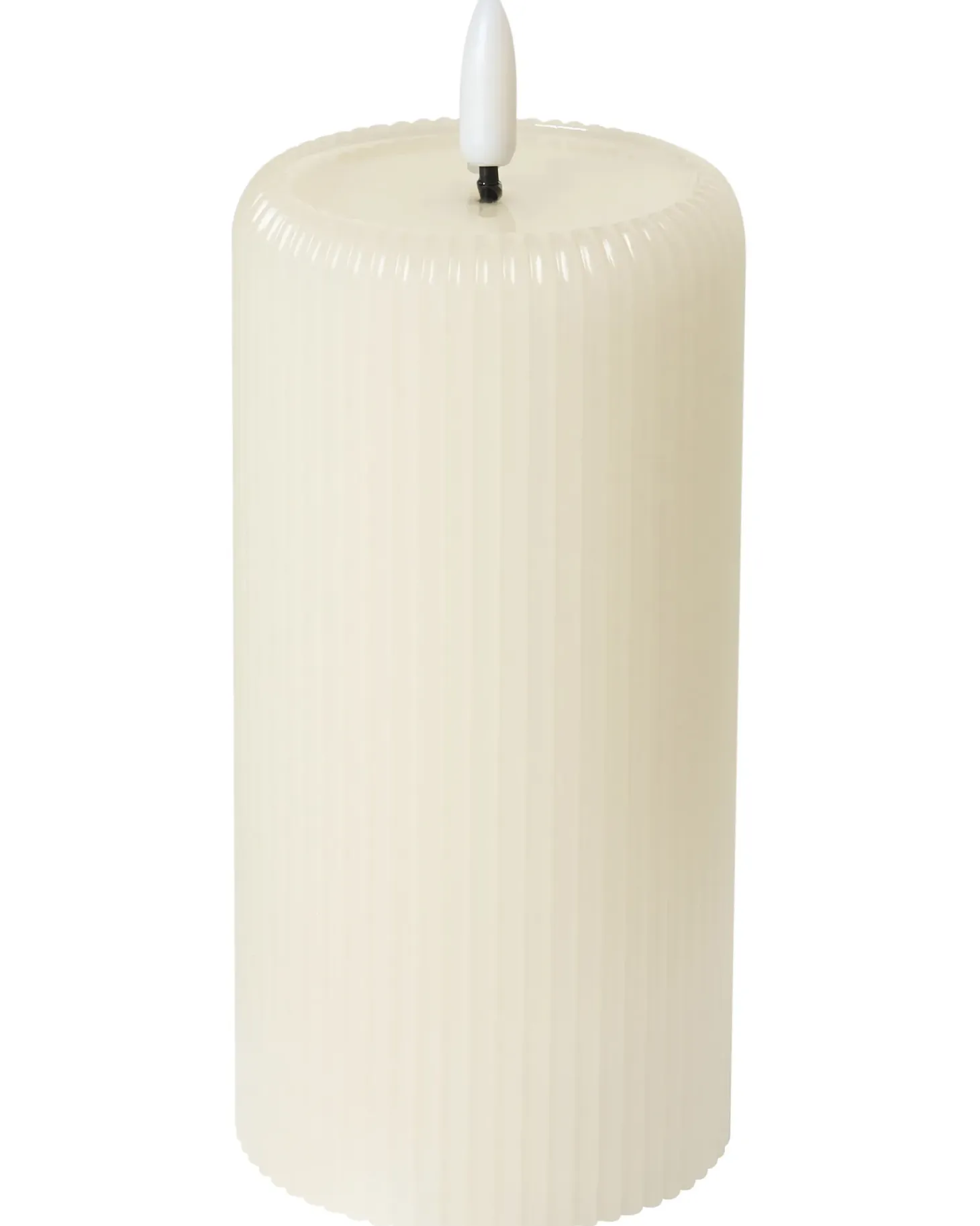 Zestaw 6 świec LED NOISETTE 10/16 cm Złamana biel