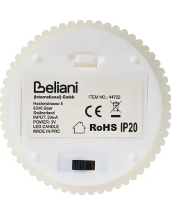Zestaw 6 świec LED NOISETTE 10/16 cm Złamana biel