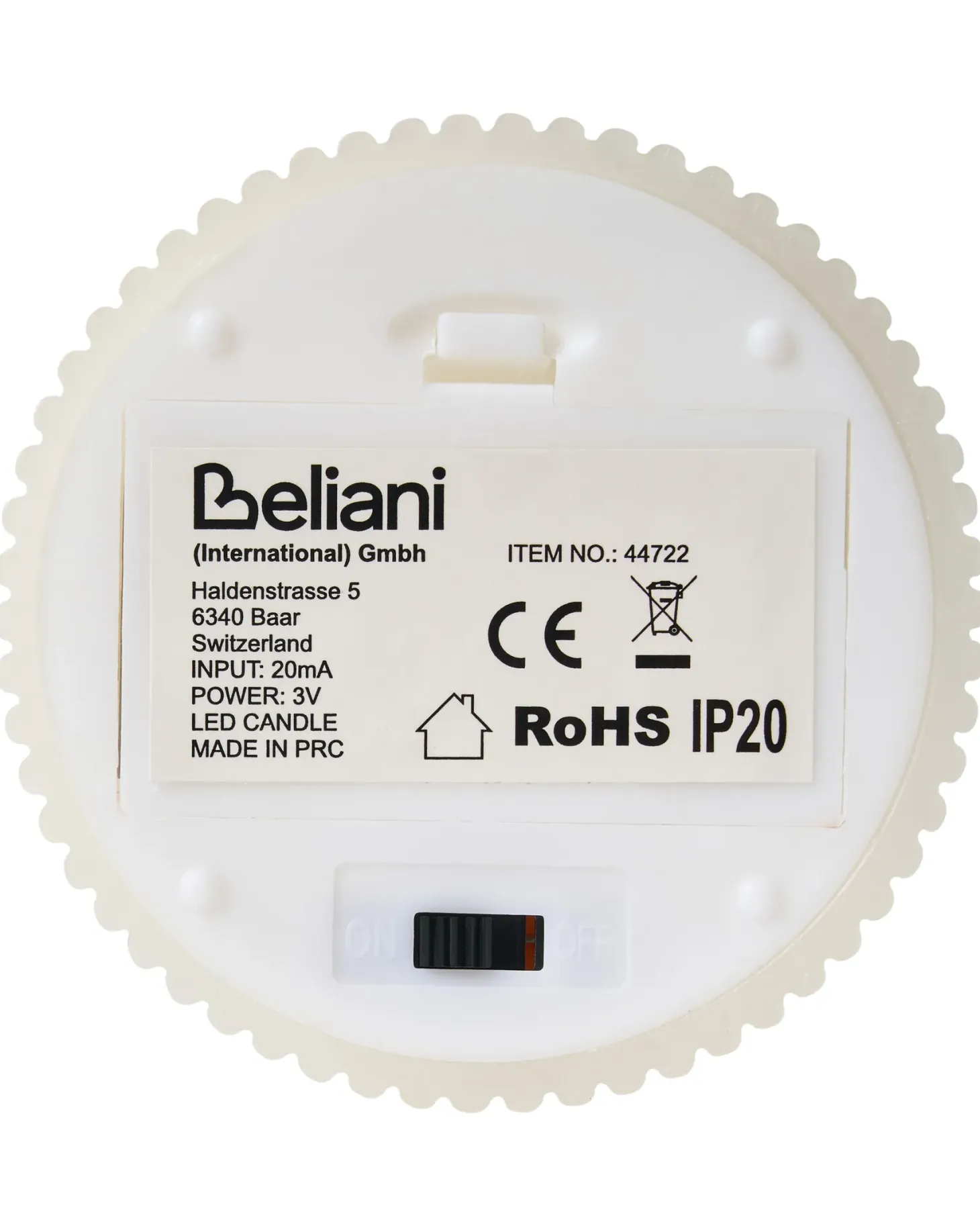 Zestaw 6 świec LED NOISETTE 10/16 cm Złamana biel