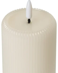 Zestaw 6 świec LED NOISETTE 10/16 cm Złamana biel