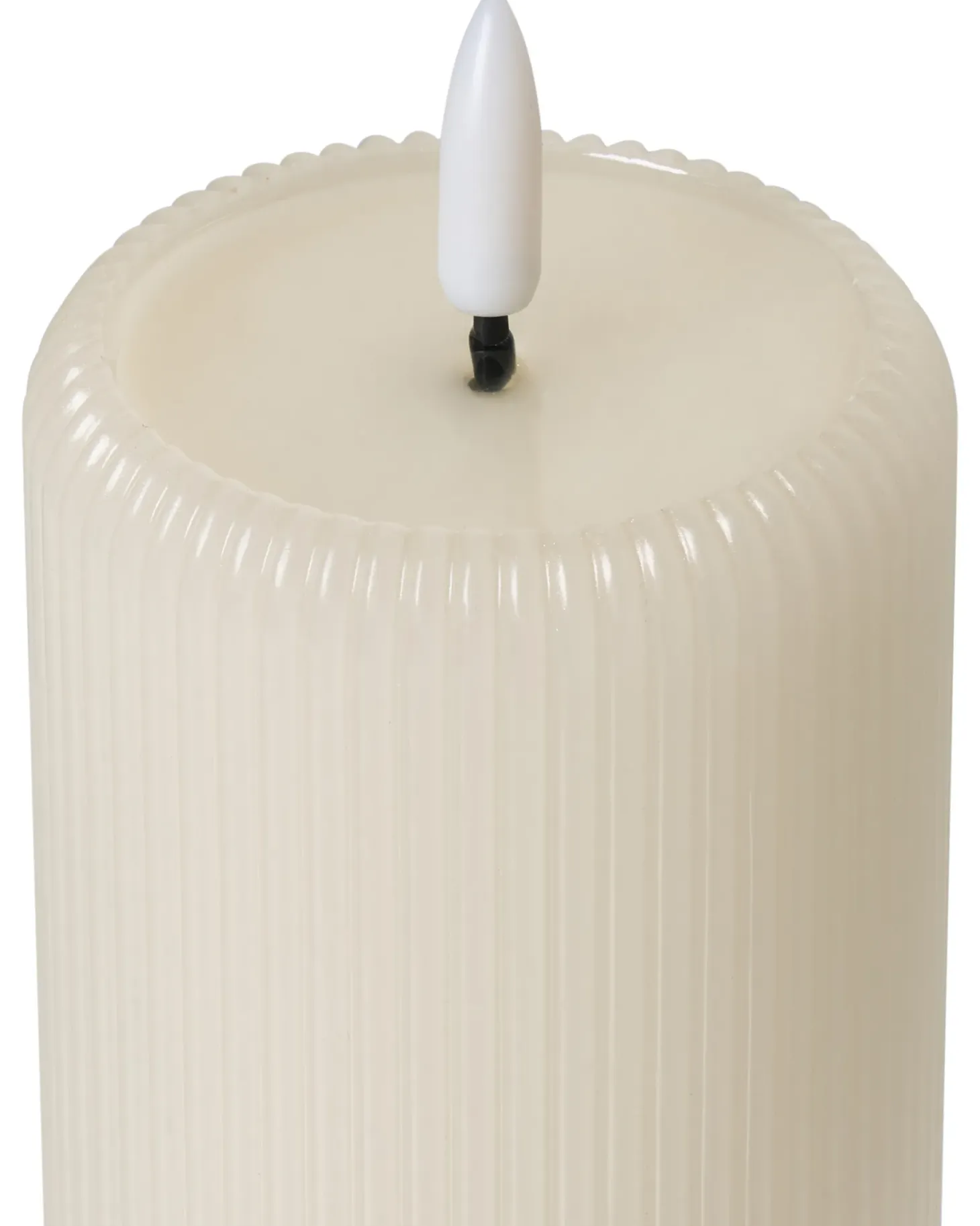 Zestaw 6 świec LED NOISETTE 10/16 cm Złamana biel