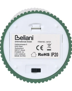 Zestaw 6 świec LED NOISETTE 10/16 cm Zielony