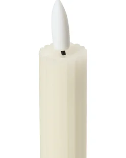 Zestaw 6 świec LED SAPHIR 24 cm Złamana biel