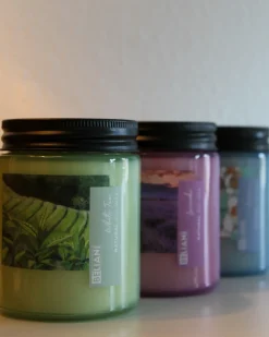 Zestaw 3 świeczek zapachowych FRUITY BLOOM Wosk sojowy Świeże nuty Nuty kwiatowe