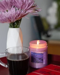 Zestaw 3 świeczek zapachowych FRUITY BLOOM Wosk sojowy Świeże nuty Nuty kwiatowe
