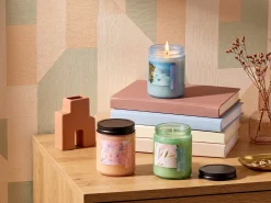 Zestaw 3 świeczek zapachowych FRUITY BLOOM Wosk sojowy Świeże nuty Nuty kwiatowe