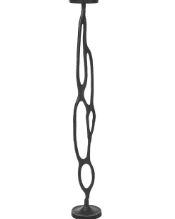 Zestaw 3 świeczników BUNI Metal 54/68/84 cm Czarny
